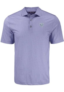 Cutter and Buck Chicago Bears Mens Pink Mono Pike Shadow Check Short Sleeve Polo