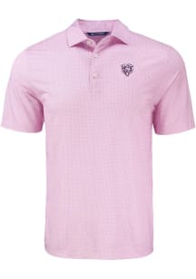Cutter and Buck Chicago Bears Mens Purple Mono Pike Diamond Dot Short Sleeve Polo