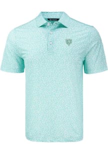 Cutter and Buck Chicago Bears Mens Green Mono Pike Flora Short Sleeve Polo