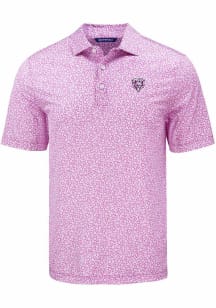 Cutter and Buck Chicago Bears Mens Purple Mono Pike Flora Short Sleeve Polo