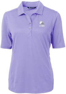 Cutter and Buck Cleveland Browns Womens Pink Mono Virtue Eco Pique Short Sleeve Polo Shirt