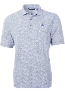 Cutter and Buck Cleveland Browns Mens Pink Mono Virtue Eco Pique Botanical Short Sleeve Polo