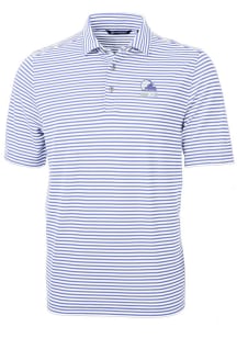 Cutter and Buck Cleveland Browns Mens Pink Mono Virtue Eco Pique Stripe Short Sleeve Polo