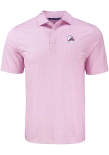 Cutter and Buck Cleveland Browns Mens Purple Mono Pike Diamond Dot Short Sleeve Polo
