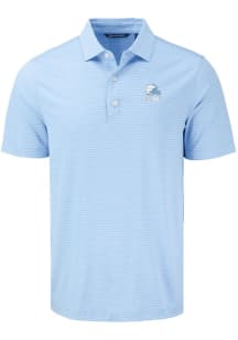 Cutter and Buck Cleveland Browns Mens Blue Mono Forge Eco Fine Line Short Sleeve Polo