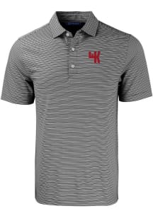 Cutter and Buck Western Kentucky Hilltoppers Mens Black Forge Double Stripe Short Sleeve Polo