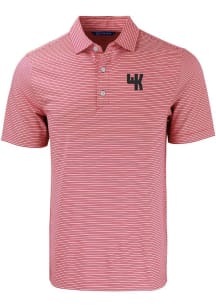 Cutter and Buck Western Kentucky Hilltoppers Mens Red Forge Double Stripe Short Sleeve Polo