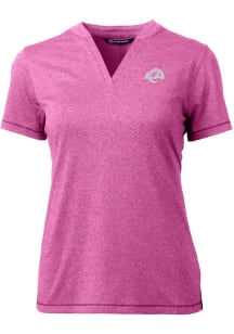 Cutter and Buck Los Angeles Rams Womens Purple Mono Forge Short Sleeve T-Shirt