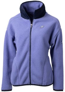Cutter and Buck Philadelphia Eagles Womens Pink Mono Cascade Sherpa Long Sleeve Full Zip Jacket