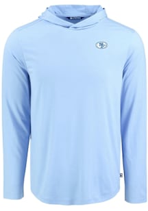 Cutter and Buck San Francisco 49ers Mens Blue Mono Coastline Eco Long Sleeve Hoodie