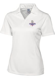 Cutter and Buck Texas Rangers Womens White 2023 World Series Champions Drytec Genre Short Sleeve..
