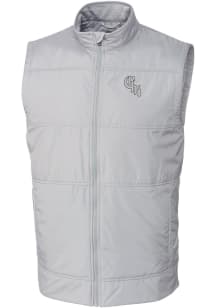 Cutter and Buck Chicago White Sox Big and Tall Grey City Connect Stealth Mens Vest