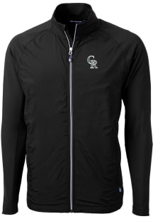 Cutter and Buck Colorado Rockies Mens Black City Connect Adapt Eco Big and Tall Light Weight Jac..