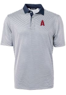 Cutter and Buck Los Angeles Angels Navy Blue City Connect Virtue Eco Pique Micro Stripe Big and ..