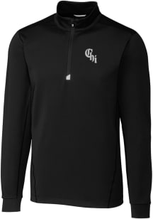 Cutter and Buck Chicago White Sox Mens Black City Connect Traverse Big and Tall 1/4 Zip Pullover