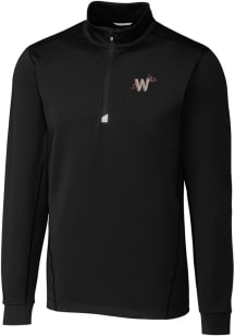 Cutter and Buck Washington Nationals Mens Black City Connect Traverse Big and Tall 1/4 Zip Pullo..