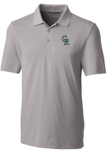 Cutter and Buck Colorado Rockies Big and Tall Grey City Connect Forge Big and Tall Golf Shirt