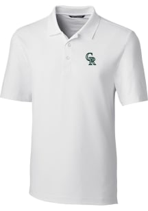 Cutter and Buck Colorado Rockies Big and Tall White City Connect Forge Big and Tall Golf Shirt