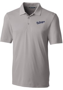 Cutter and Buck Los Angeles Dodgers Big and Tall Grey City Connect Forge Big and Tall Golf Shirt