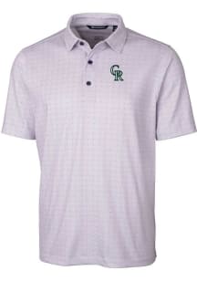 Cutter and Buck Colorado Rockies Purple City Connect Pike Double Dot Big and Tall Polo