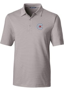 Cutter and Buck Chicago Cubs Big and Tall Grey City Connect Forge Big and Tall Golf Shirt