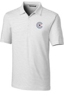 Cutter and Buck Chicago Cubs Big and Tall White City Connect Forge Big and Tall Golf Shirt