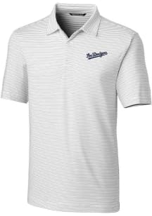 Cutter and Buck Los Angeles Dodgers White City Connect Forge Pencil Stripe Big and Tall Polo