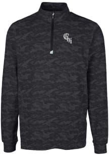 Cutter and Buck Chicago White Sox Mens Black City Connect Traverse Camo Big and Tall 1/4 Zip Pul..