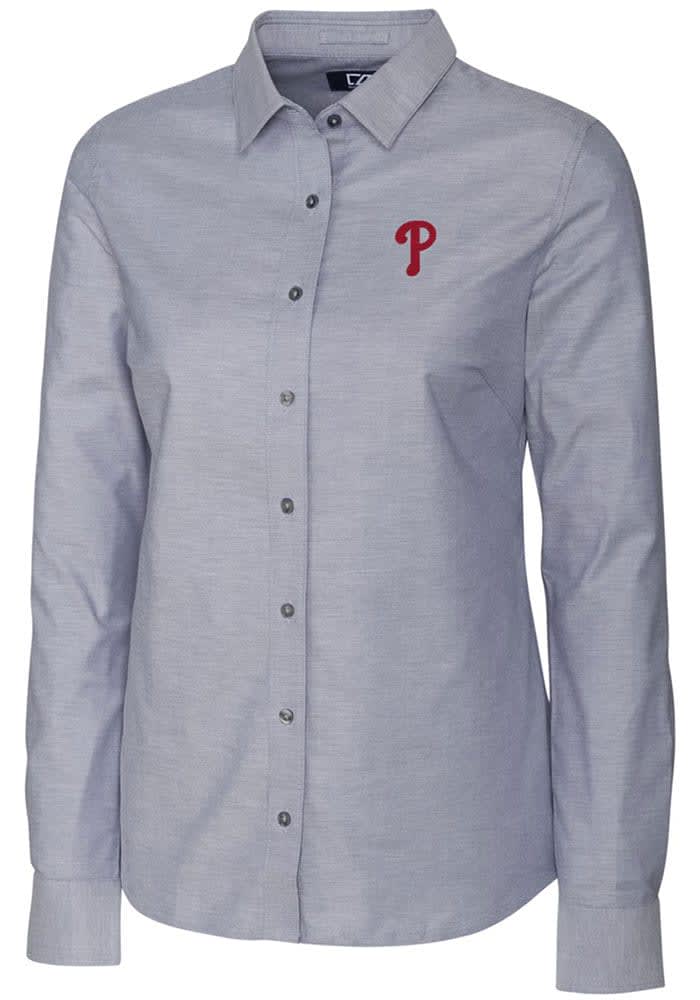 Philadelphia Phillies Cutter & Buck Stretch Oxford Womens Long