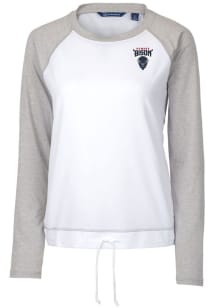Cutter and Buck Howard Bison Womens White Response Lightweight Long Sleeve Pullover