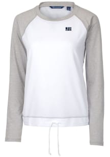Cutter and Buck Jackson State Tigers Womens White Response Lightweight Long Sleeve Pullover