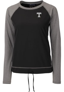 Cutter and Buck Tennessee Volunteers Womens Black Response Lightweight Long Sleeve Pullover