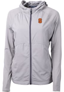 Cutter and Buck Syracuse Orange Womens Grey Adapt Eco Light Weight Jacket