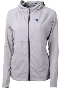 Cutter and Buck West Virginia Mountaineers Womens Grey Adapt Eco Light Weight Jacket