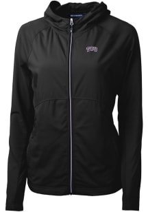 Cutter and Buck TCU Horned Frogs Womens Black Adapt Eco Light Weight Jacket