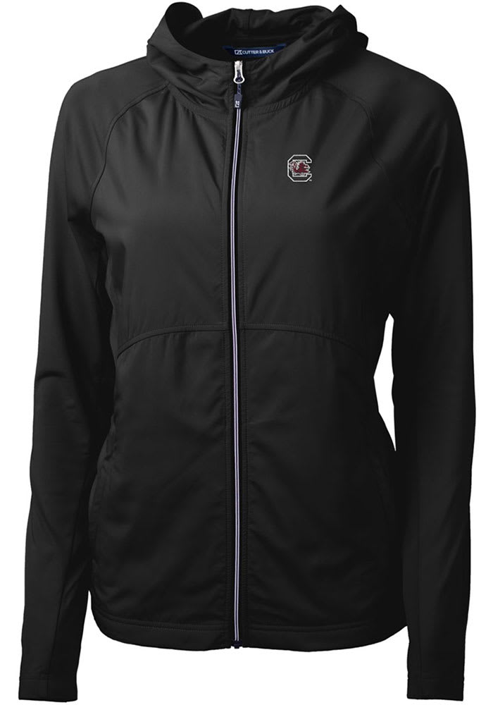 Cutter and Buck South Carolina Gamecocks Womens Black Adapt Eco Long Sleeve Full Zip Jacket