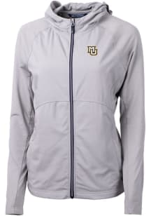Cutter and Buck Marquette Golden Eagles Womens Grey Adapt Eco Light Weight Jacket