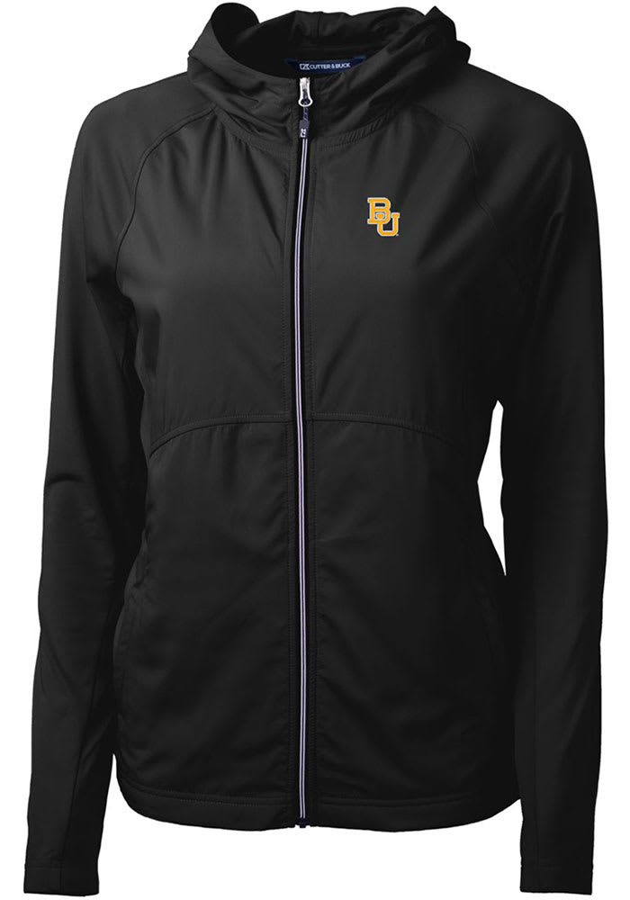 Cutter and Buck Baylor Bears Womens Black Adapt Eco Long Sleeve Full Zip Jacket