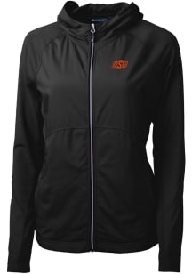 Cutter and Buck Oklahoma State Cowboys Womens Black Adapt Eco Light Weight Jacket