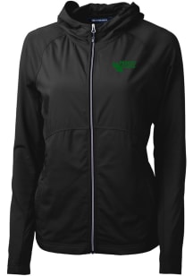 Cutter and Buck North Texas Mean Green Womens Black Adapt Eco Light Weight Jacket