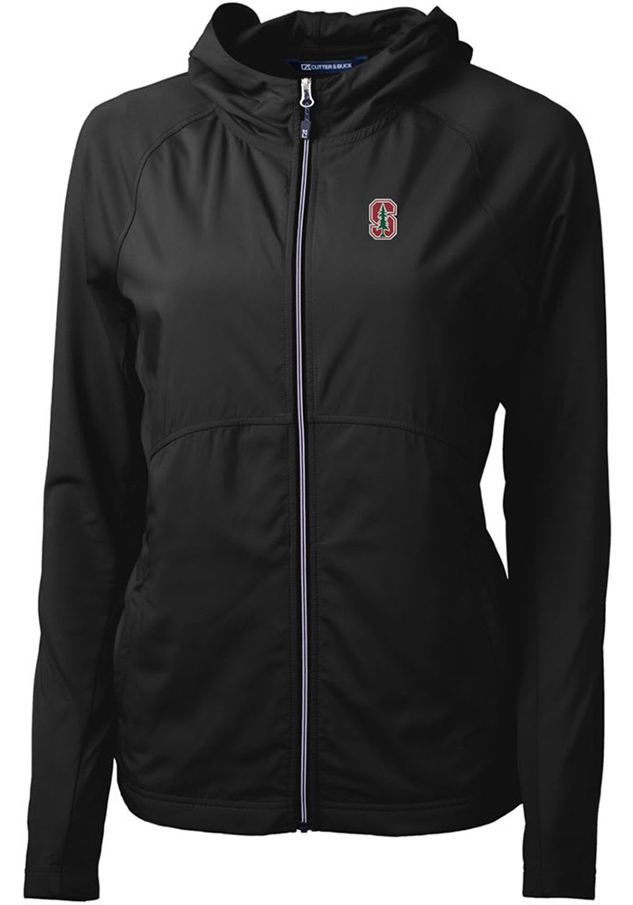 Cutter and Buck Stanford Cardinal Womens Black Adapt Eco Long Sleeve Full Zip Jacket