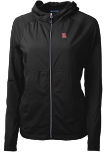 Cutter and Buck Rutgers Scarlet Knights Womens Black Adapt Eco Light Weight Jacket