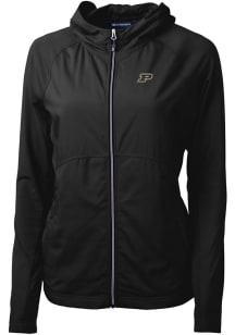 Cutter and Buck Purdue Boilermakers Womens Black Adapt Eco Light Weight Jacket