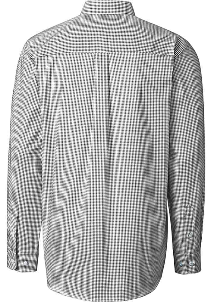 Cutter and Buck Ohio State Buckeyes Mens Black Tattersall Long Sleeve Dress Shirt