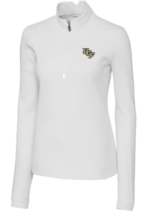 Cutter and Buck UCF Knights Womens White Traverse 1/4 Zip Pullover