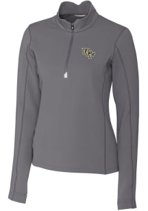 Cutter and Buck UCF Knights Womens Grey Traverse 1/4 Zip Pullover