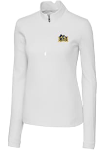 Womens Drexel Dragons White Cutter and Buck Traverse Qtr Zip