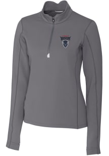 Cutter and Buck Howard Bison Womens Grey Traverse 1/4 Zip Pullover