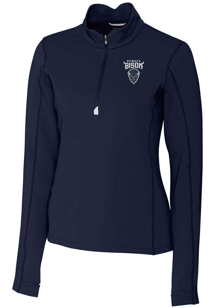 Cutter and Buck Howard Bison Womens Navy Blue Traverse 1/4 Zip Pullover