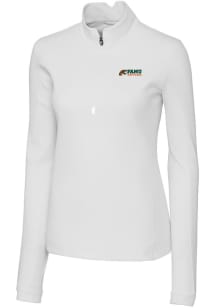 Cutter and Buck Florida A&amp;M Rattlers Womens White Traverse 1/4 Zip Pullover